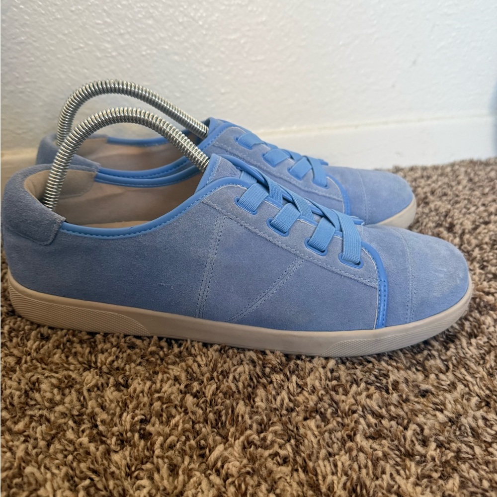 Vionic Jean Suede Shoes Blue Slip On